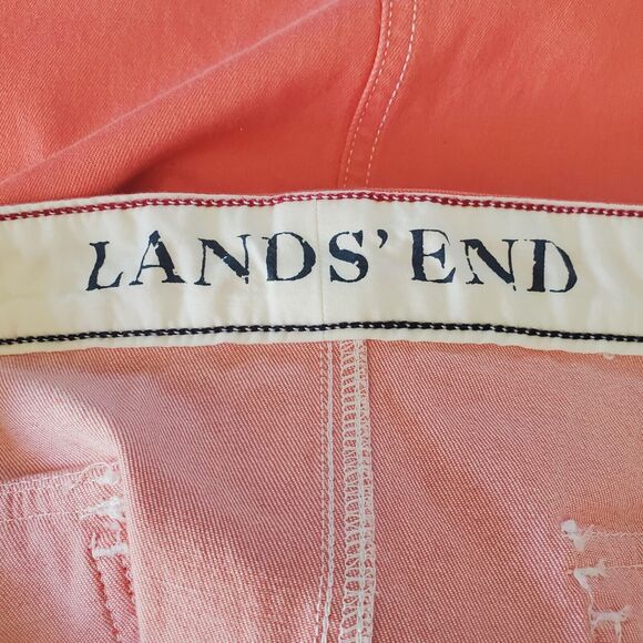 Lands End Skirt Womens Size 18 Pink Denim Straight Pockets Stretch Casual - Picture 8 of 11